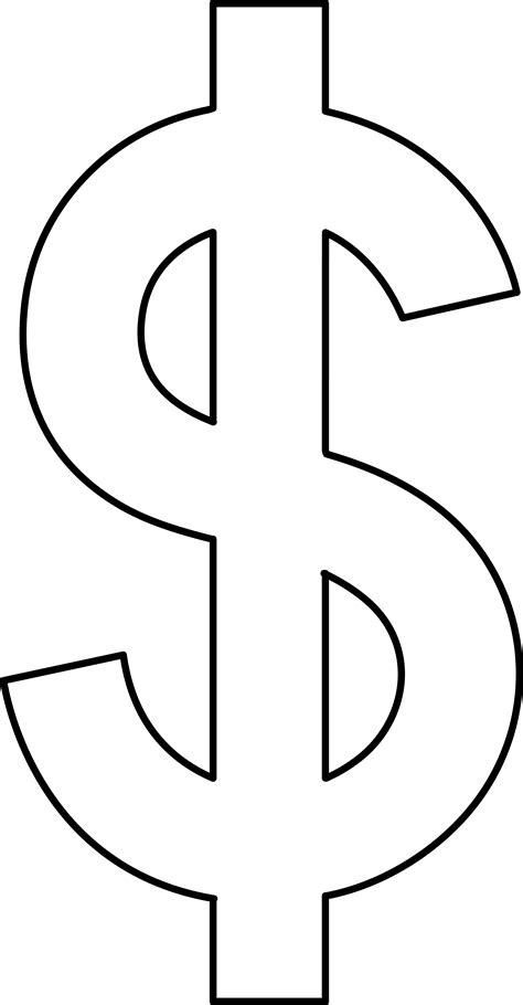 Dollar Sign Stencil Printable